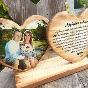 Poďakovanie rodičom s fotkou Najlepším rodičom